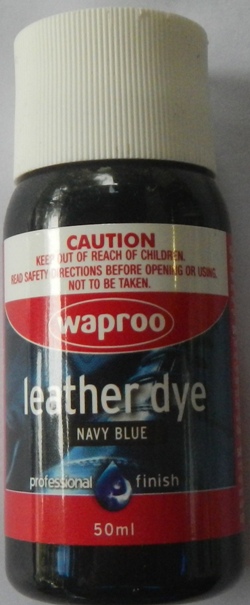 Waproo Leather Dye 50ml Navy Blue Waproo Leather Dye Leather Dye for handbags